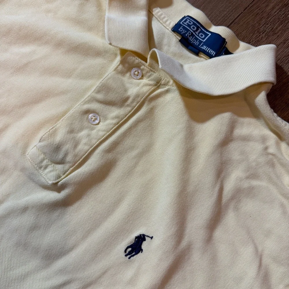 Vintage Ralph Lauren Polo Shirt Iconic Classic Fit Polo Shirt Yellow Classic